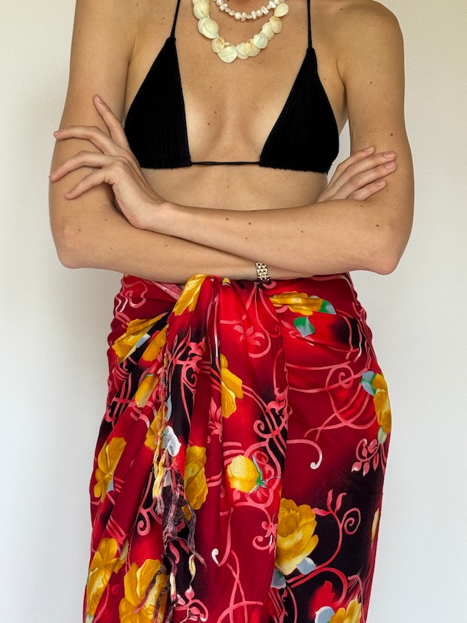 Vintage tropical beach sarong 6287