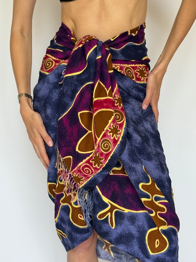 Vintage tropical beach sarong 6288