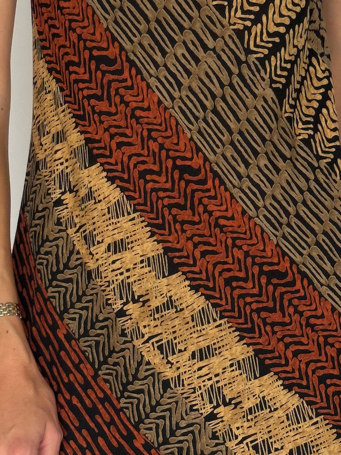 Vintage Tribal-Inspired Mini Dress 6095