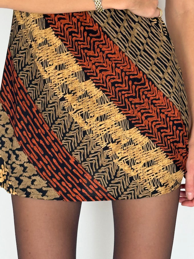 Vintage Tribal-Inspired Mini Dress 6095