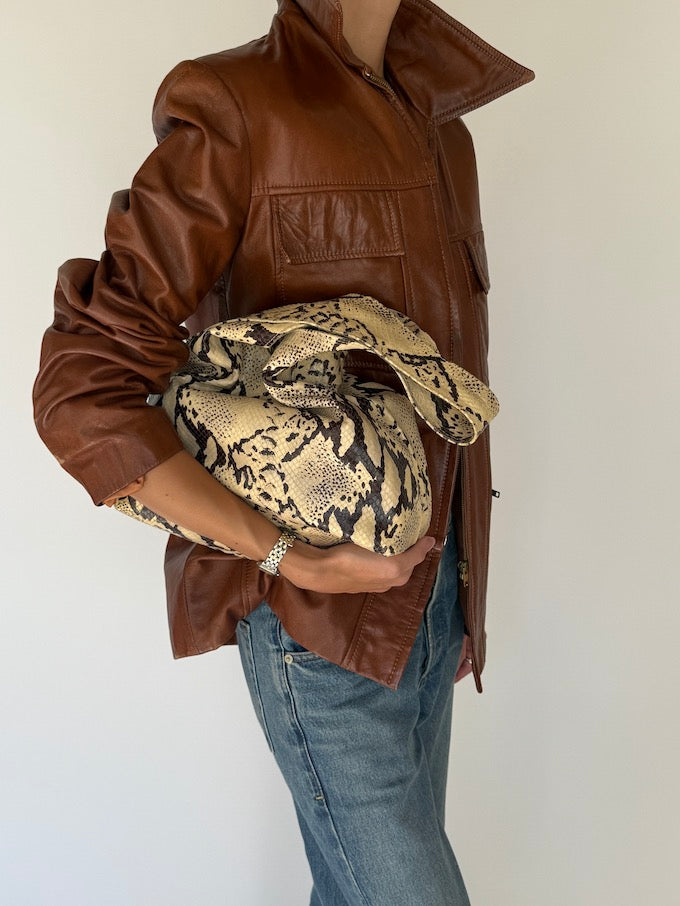 Vintage Leather Jacket Brown 6132