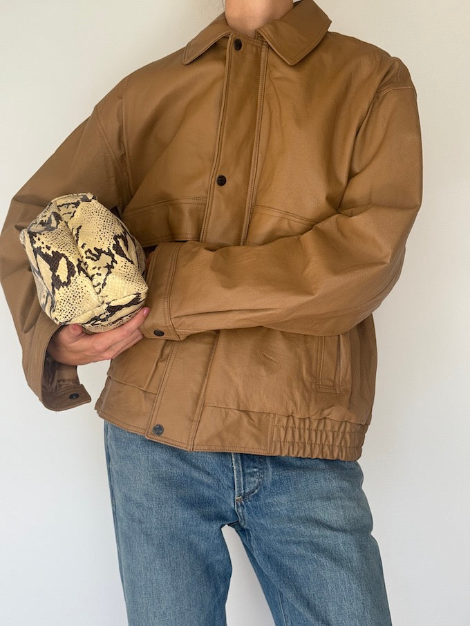 Vintage Leather Jacket Brown 6345