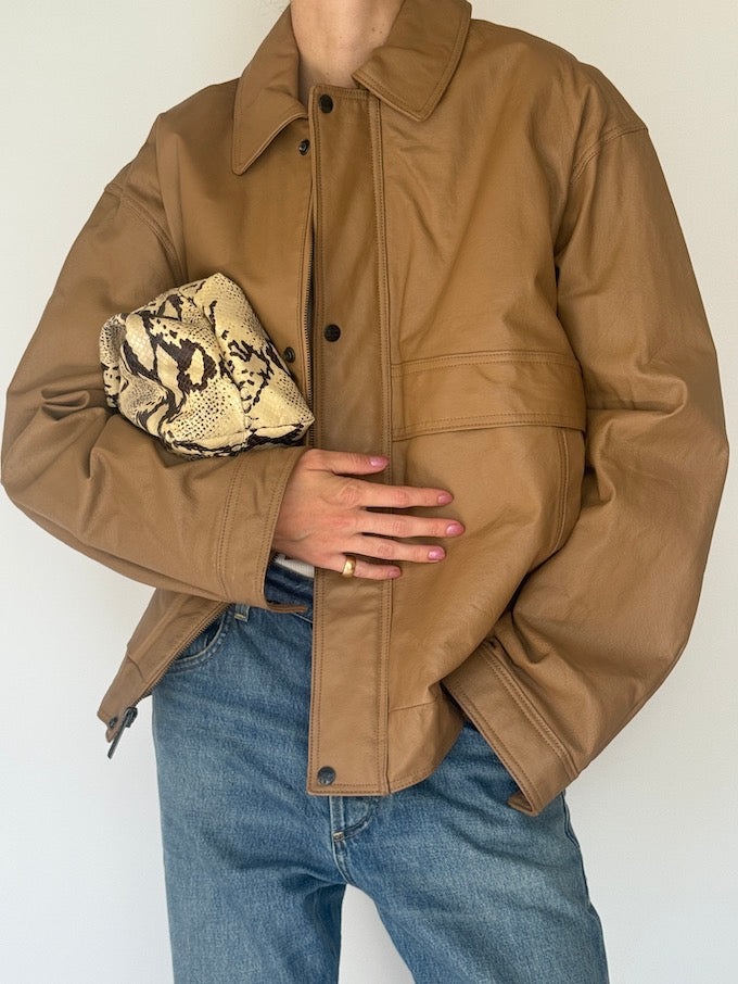 Vintage Leather Jacket Brown 6345