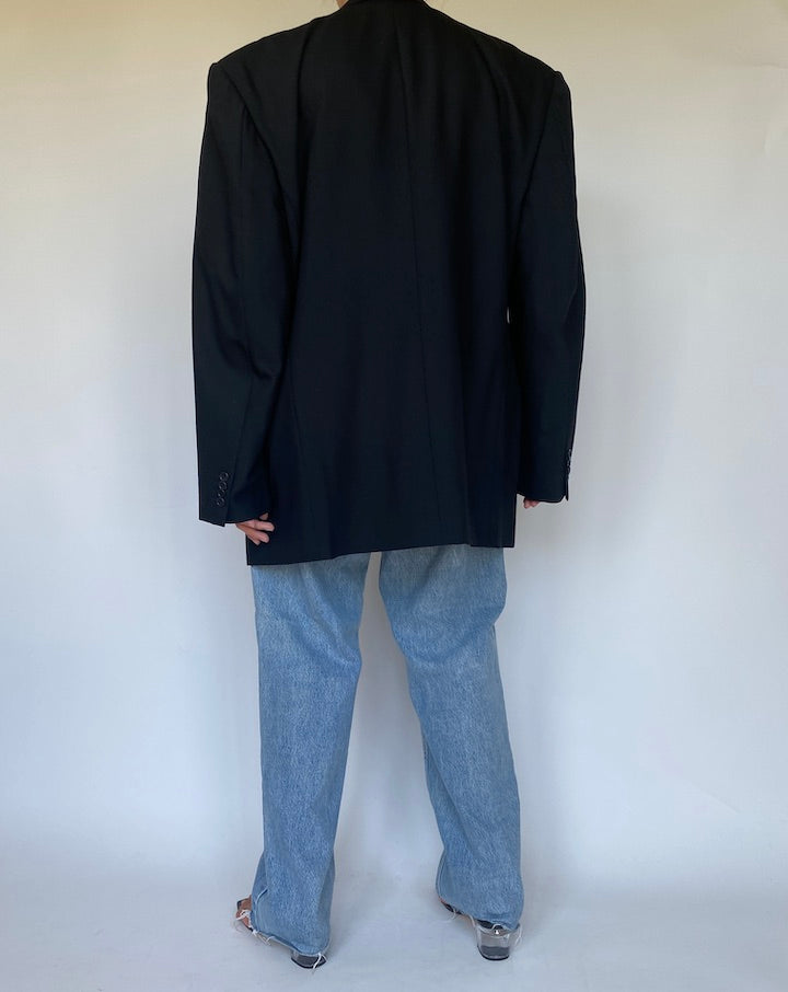 VINTAGE OVERSIZED BLACK BLAZER 3445