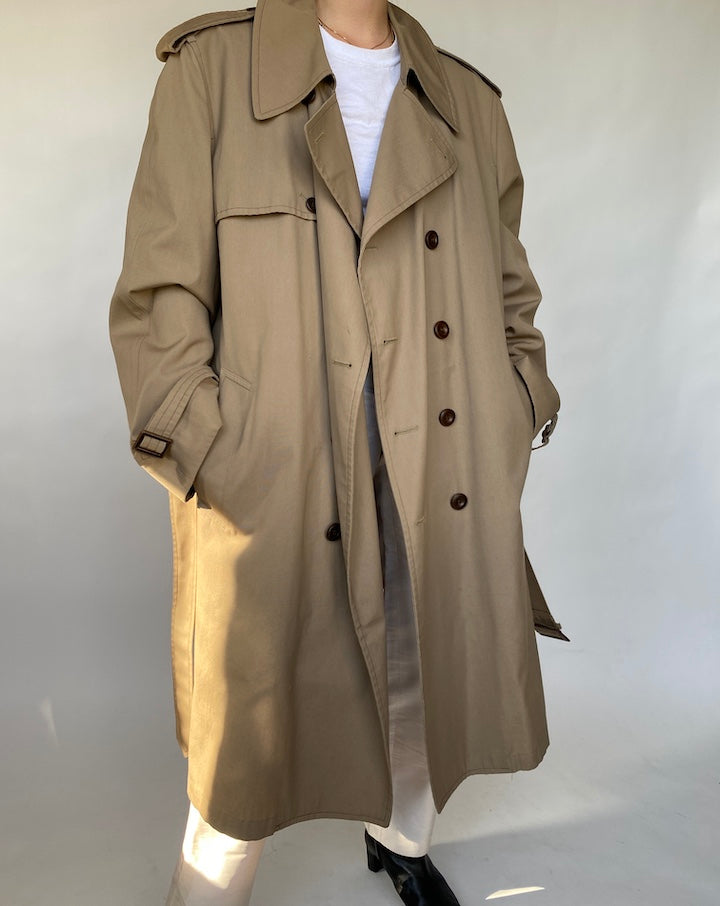 VINTAGE OVERSIZED BEIGE TRENCH 402