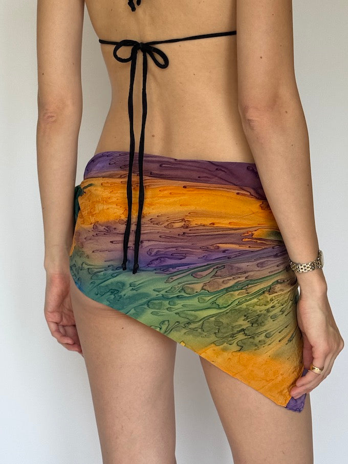 Vintage Mini Tie-Dye Top/Sarong/Scarf 6293