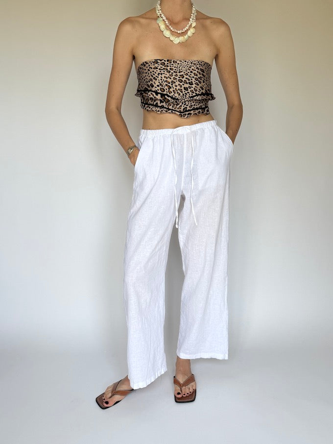 Vintage scarf top in animal print 6294