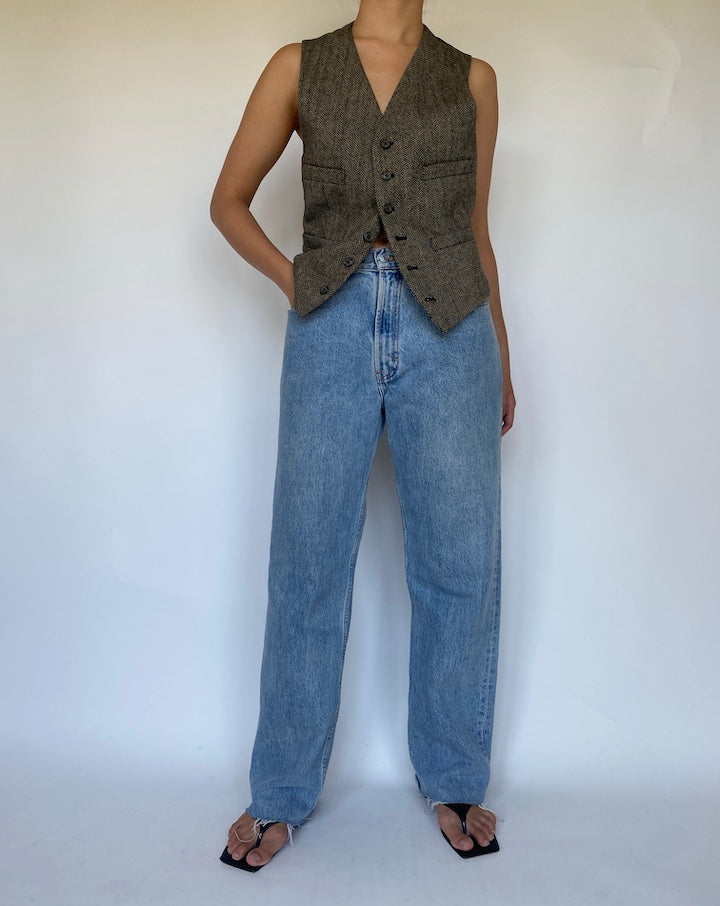 VINTAGE BROWN VEST 3450