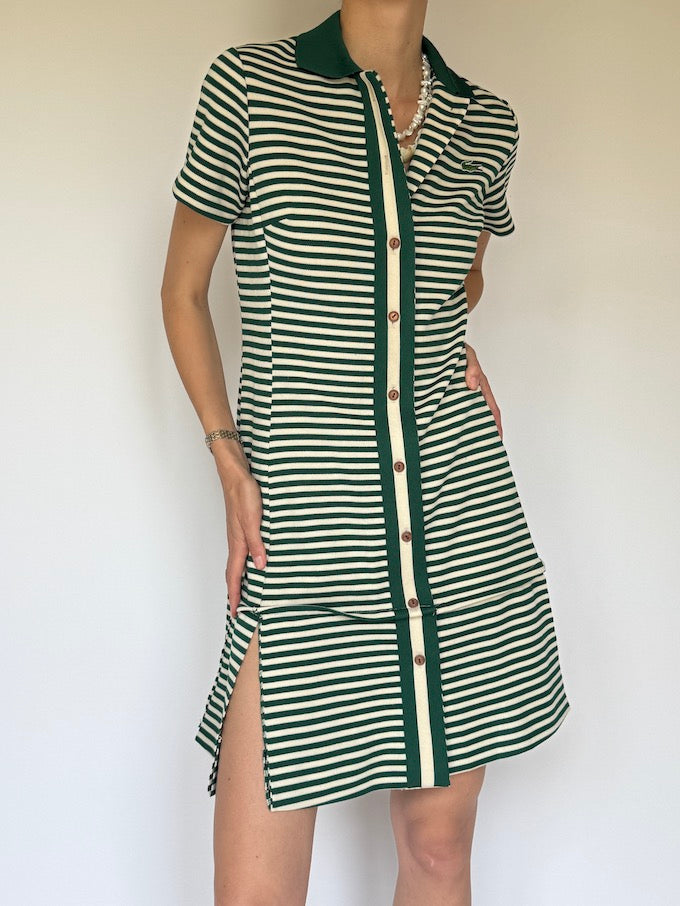 Vintage classic striped Lacoste polo dress 6295