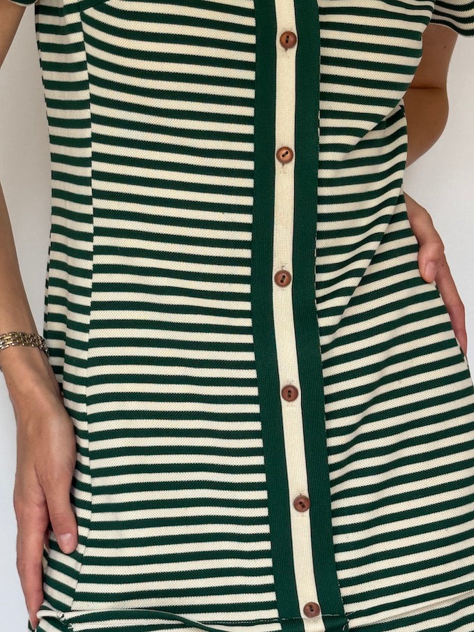 Vintage classic striped Lacoste polo dress 6295