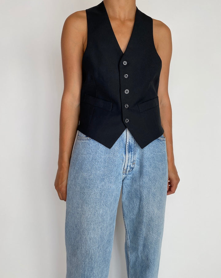 VINTAGE BLACK VEST 2923