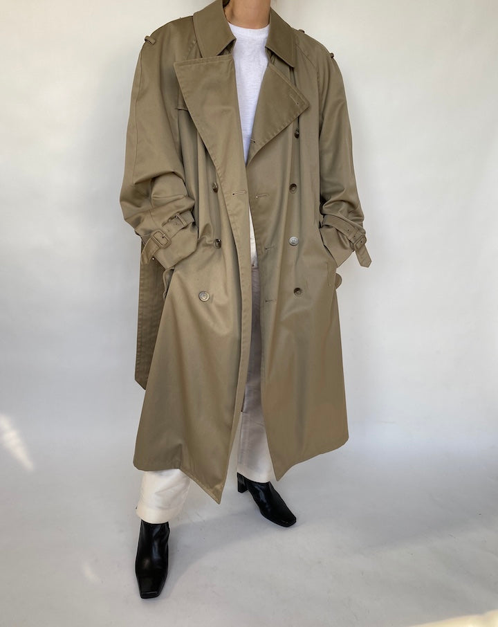 VINTAGE OVERSIZED BEIGE TRENCH 404