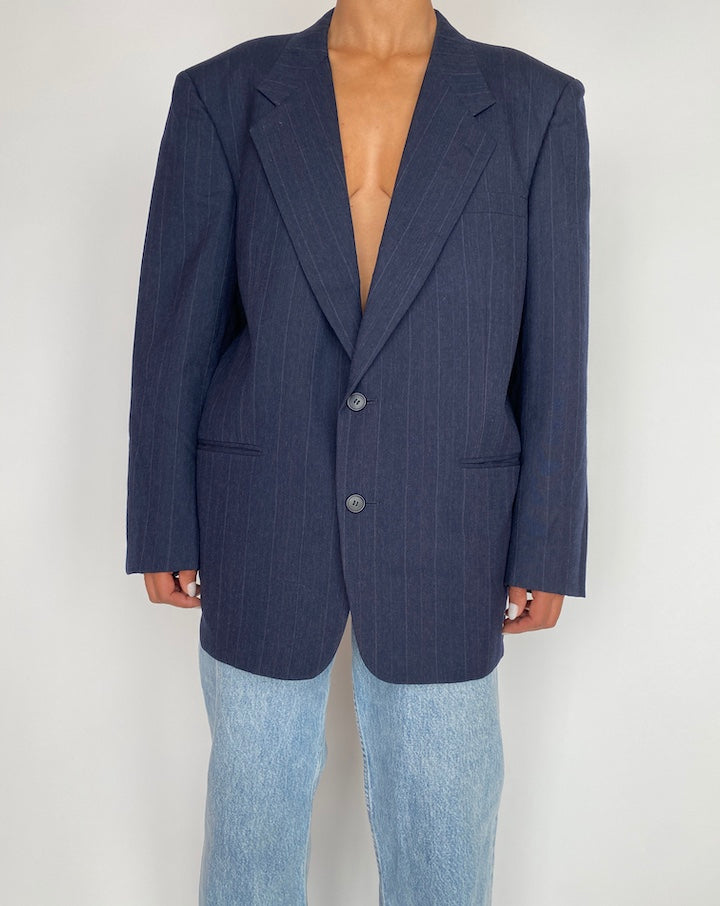 VINTAGE OVERSIZED PINSTRIPED BLAZER 2927
