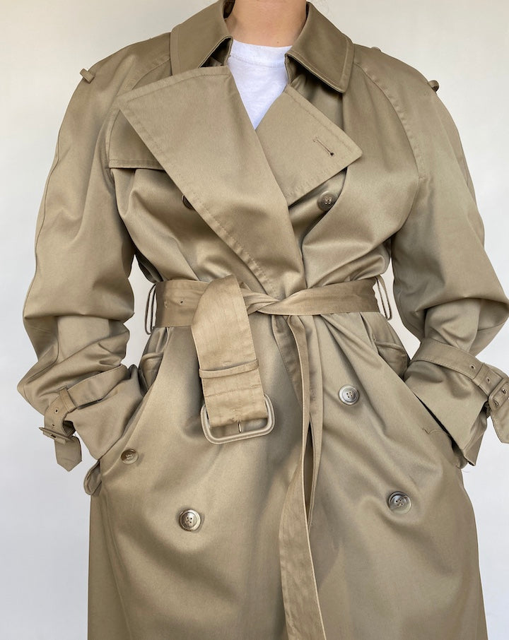 VINTAGE OVERSIZED BEIGE TRENCH 404