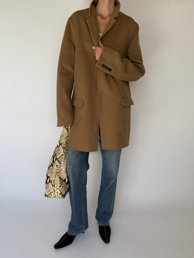 Vintage Classic Camel Shade Wool Blended Coat 5857