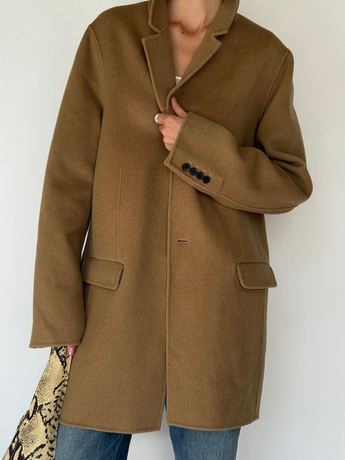 Vintage Classic Camel Shade Wool Blended Coat 5857