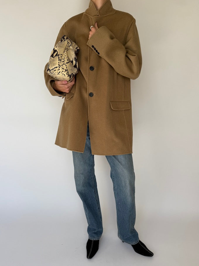 Vintage Classic Camel Shade Wool Blended Coat 5857
