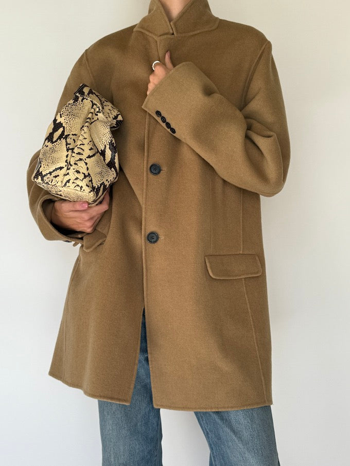 Vintage Classic Camel Shade Wool Blended Coat 5857