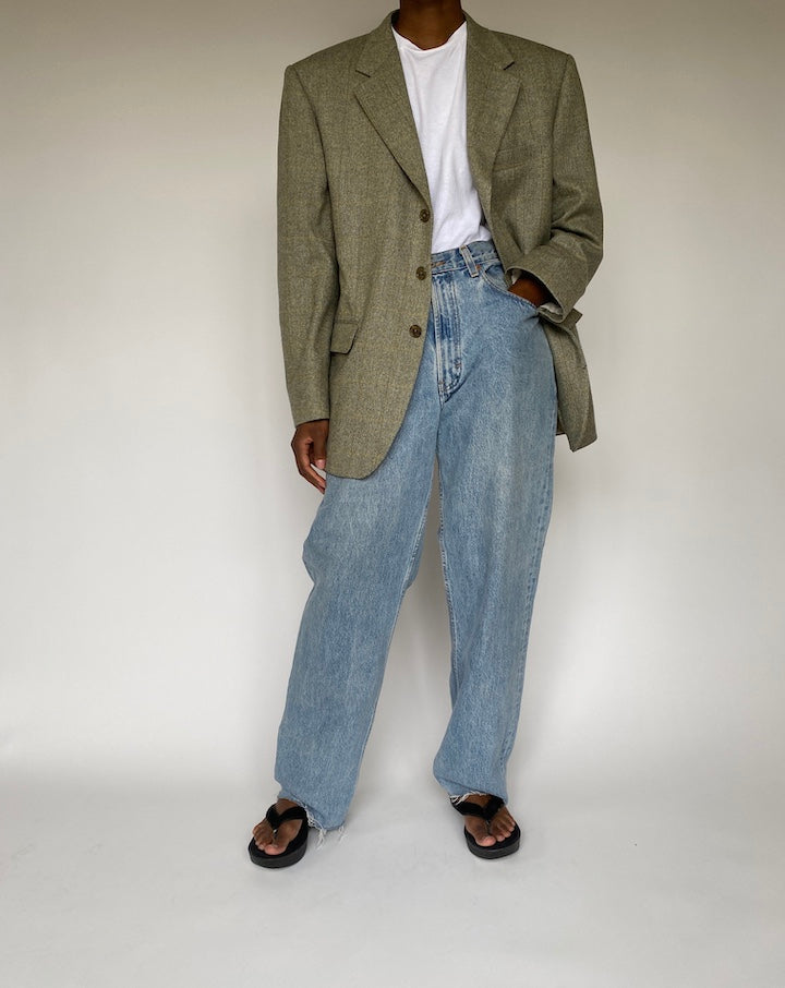 VINTAGE CHECKED BLAZER 3862