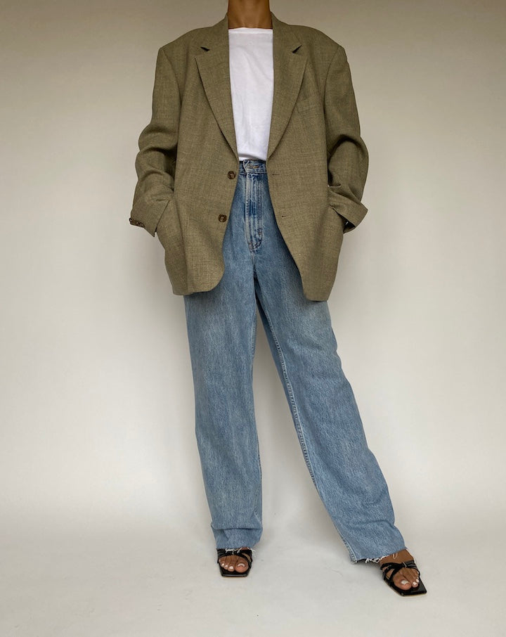 VINTAGE SINGLE BREASTED WOOL BLAZER 1020