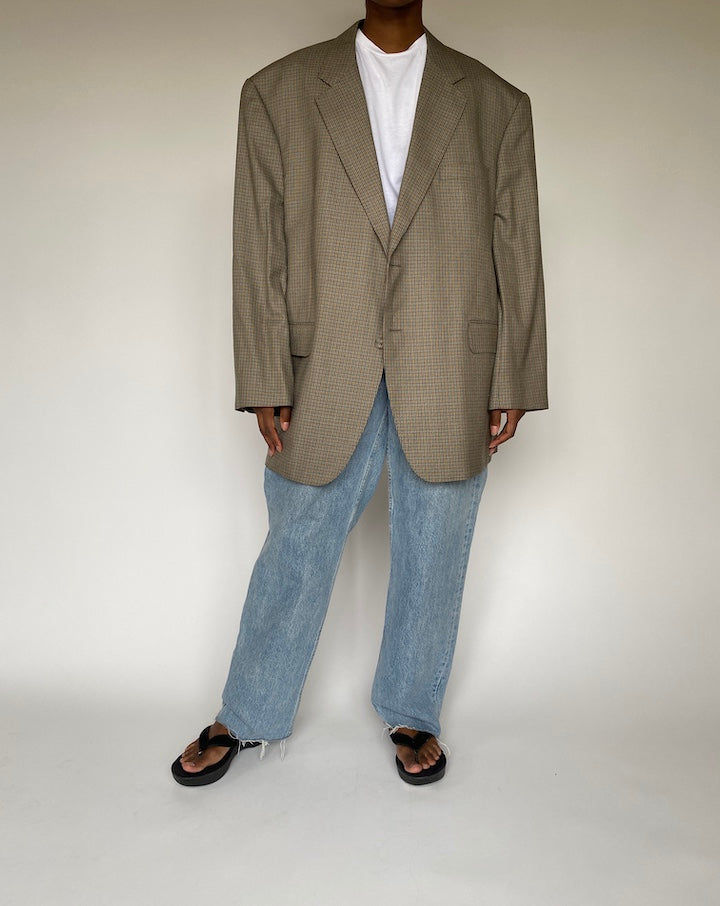 VINTAGE OVERSIZED BEIGE BLAZER 3866