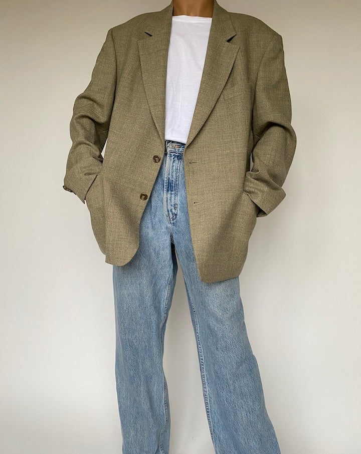 VINTAGE SINGLE BREASTED WOOL BLAZER 1020