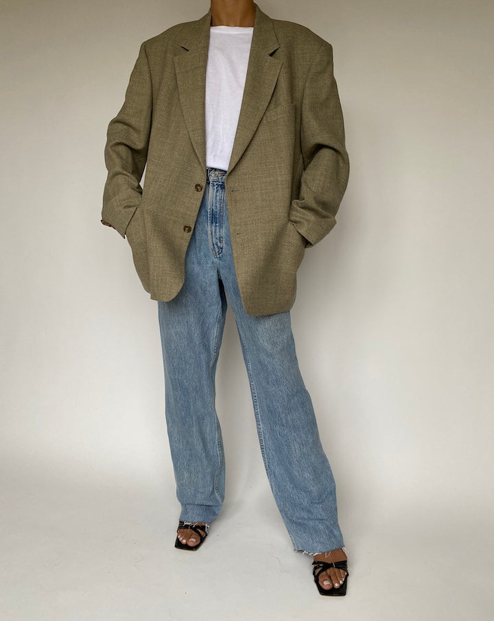 VINTAGE SINGLE BREASTED WOOL BLAZER 1020