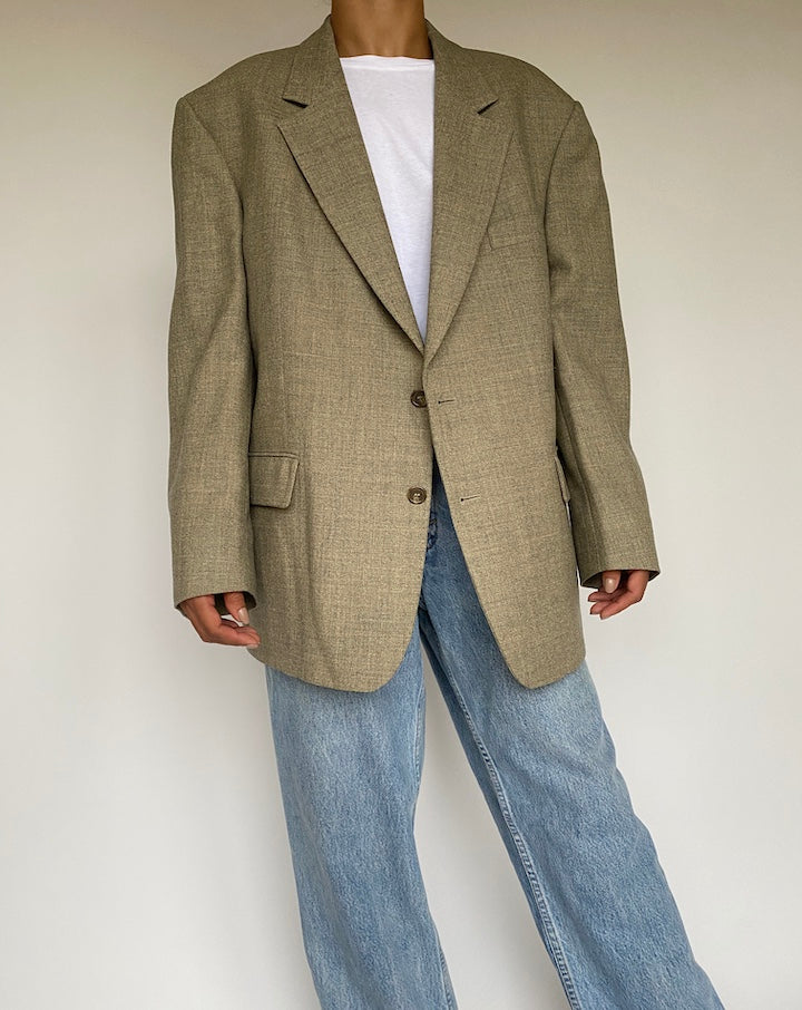 VINTAGE SINGLE BREASTED WOOL BLAZER 1020