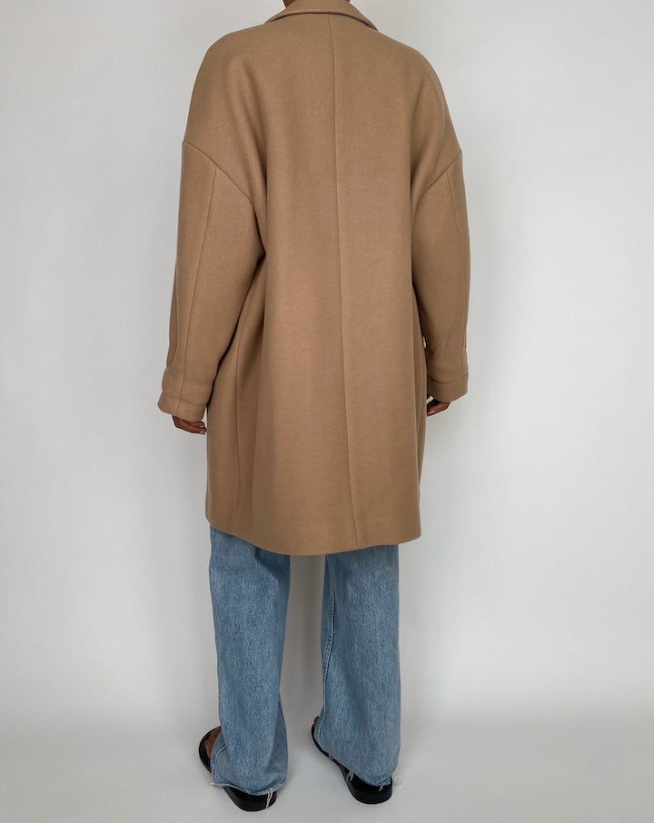 VINTAGE BEIGE WOOL BLENDED COAT 2939