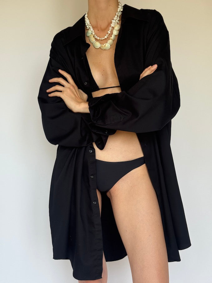 Vintage oversized shirt black 6306