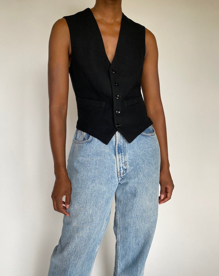 VINTAGE BLACK VEST 3874