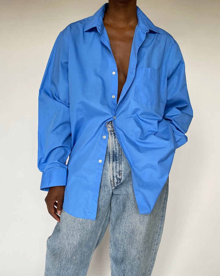VINTAGE OVERSIZED BLUE SHIRT 3875
