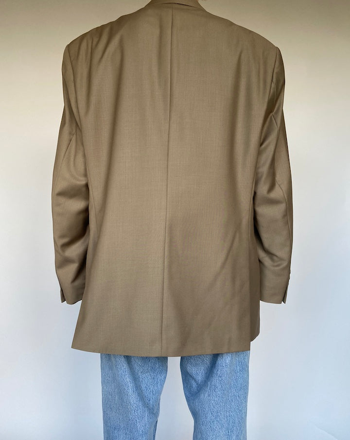 VINTAGE BEIGE OVERSIZED SINGLE BREASTED BLAZER 3457