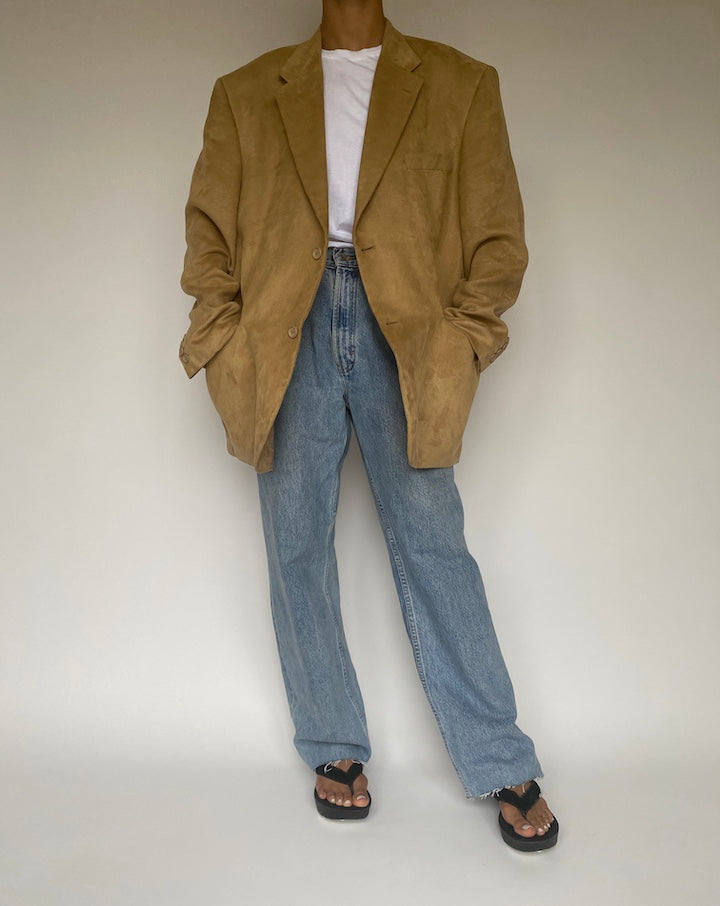VINTAGE OVERSIZED BEIGE BLAZER 1027