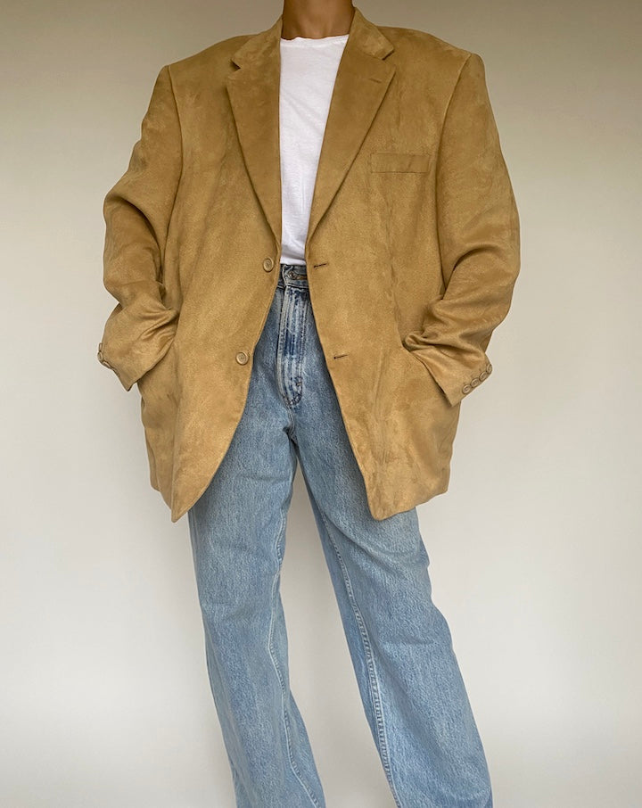VINTAGE OVERSIZED BEIGE BLAZER 1027