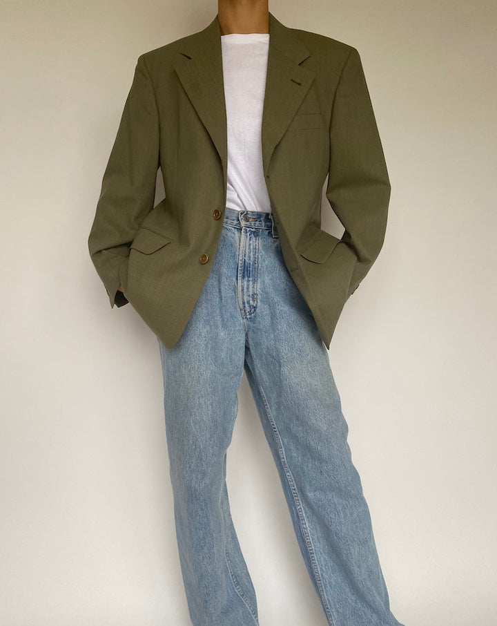 VINTAGE GREEN BLAZER 1028