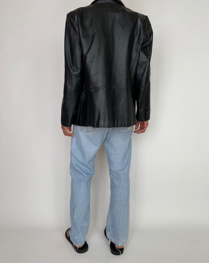 VINTAGE BLACK LEATHER JACKET 2948