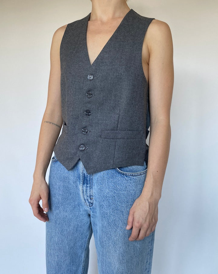 VINTAGE GREY VEST 3460