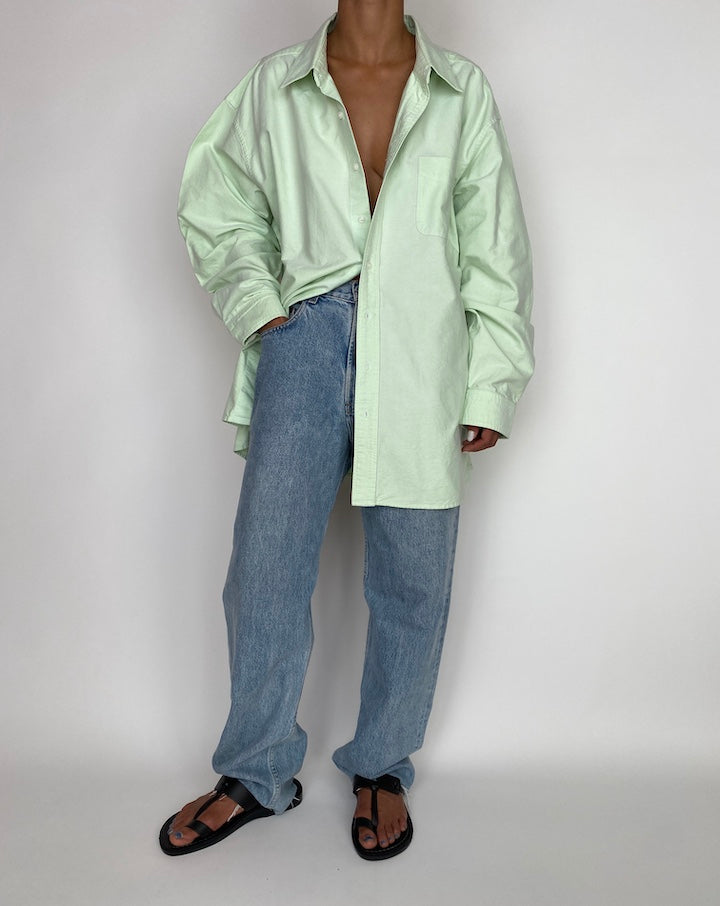 VINTAGE GREEN OVERSIZED SHIRT 2957
