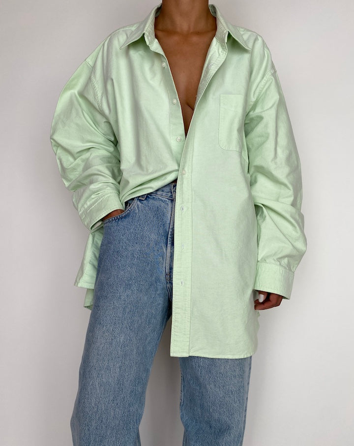 VINTAGE GREEN OVERSIZED SHIRT 2957