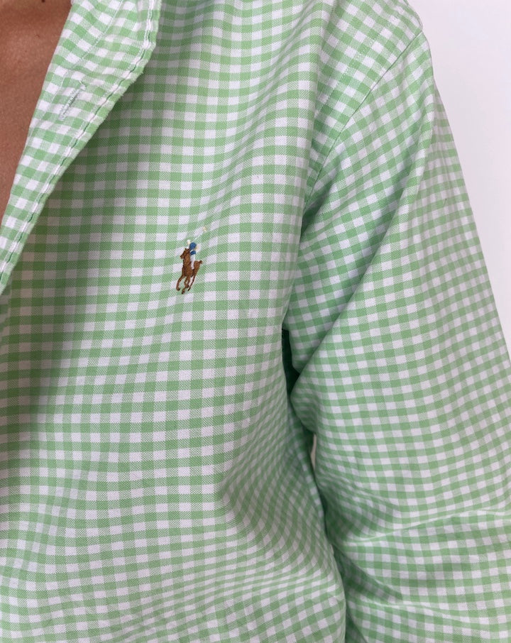 VINTAGE GREEN CHECKED RALPH LAUREN SHIRT 2954