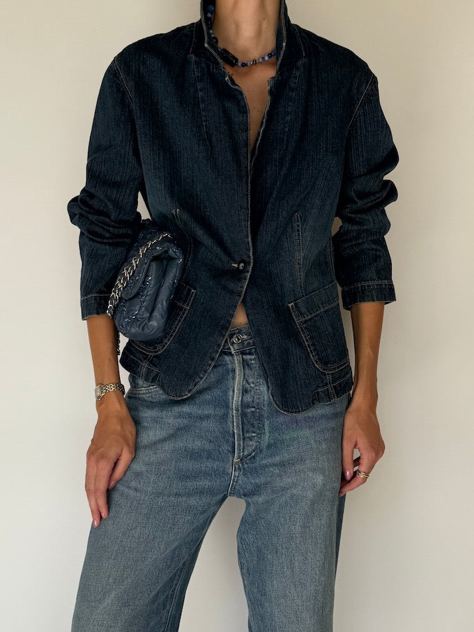 Vintage Denim Blazer dark Wash 6024