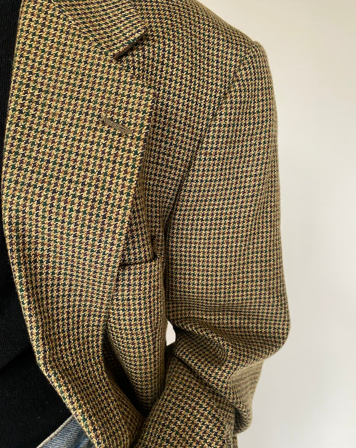 VINTAGE BEIGE HOUNDSTOOTH BLAZER 4386