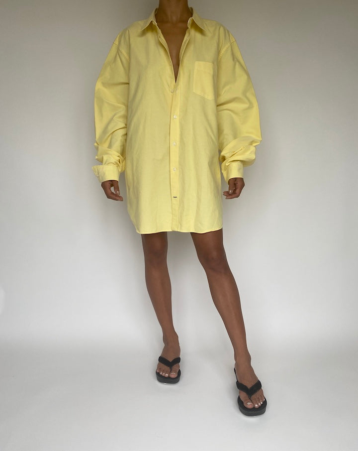VINTAGE OVERSIZED YELLOW SHIRT DRSS 1036