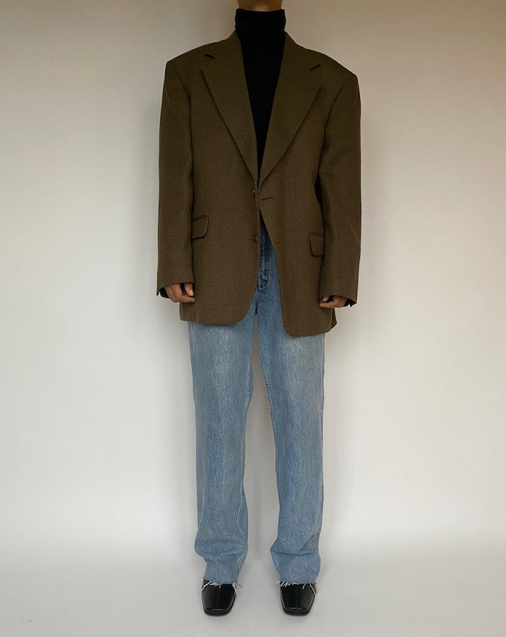 VINTAGE OVERSIZED BROWN BLAZER 1598 3