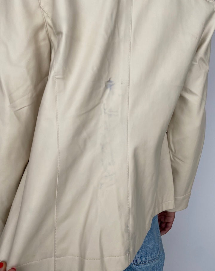 VINTAGE BEIGE LEATHER JACKET 2963