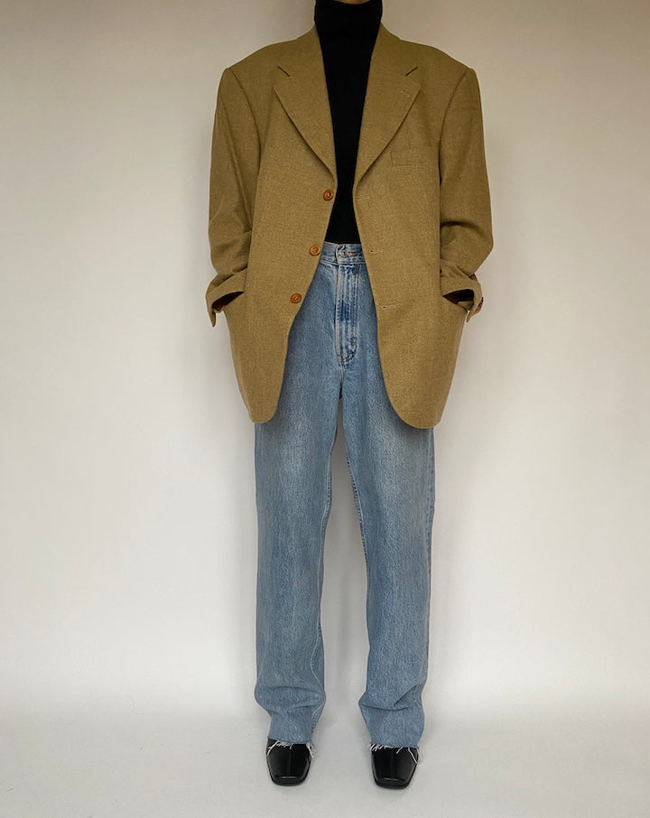 VINTAGE BEIGE WOOL BLAZER 1606