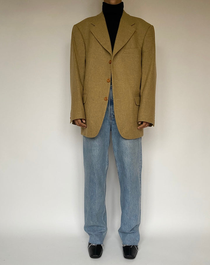 VINTAGE BEIGE WOOL BLAZER 1606