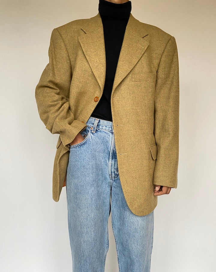 VINTAGE BEIGE WOOL BLAZER 1606