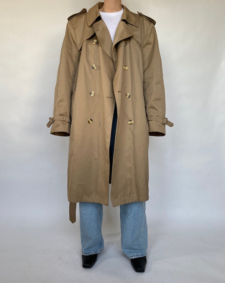 VINTAGE BEIGE TRENCH COAT 411